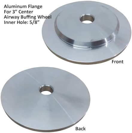 3" Aluminum Safety Flanges for Airway Buffing Wheels, 5/8"-11 Threaded-1Set