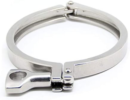 QiiMii 13MHHM Stainless Steel 304 Single Pin Heavy Duty Tri Clamp with Wing Nut for Ferrule TC 4"(4 Inch)