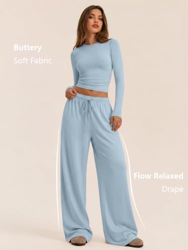 Trendy Queen Women's 2 Piece 2026 Fall Fashion Lounge Set with Pockets