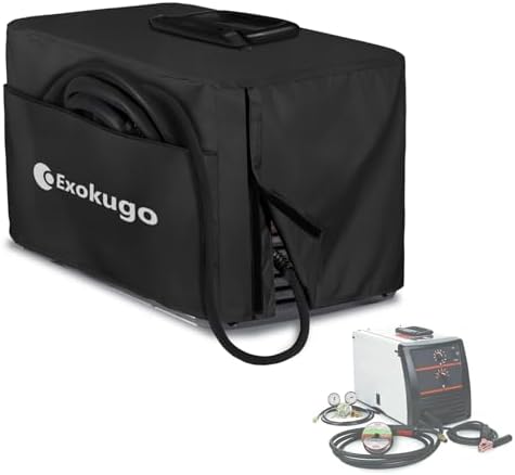 Premium Waterproof Welder Cover with Plush Liner- Heavy Duty 600D Welding Machine Cover, Protective Fit for TIG/MIG 100-210 Models (21.3"L x 11.5"W x 13"H)