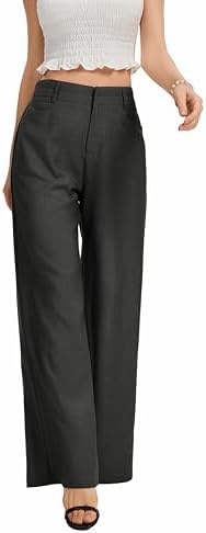 FUNYYZO Wide Leg Dress Pants for Women Work Slacks Business Casual Outfits