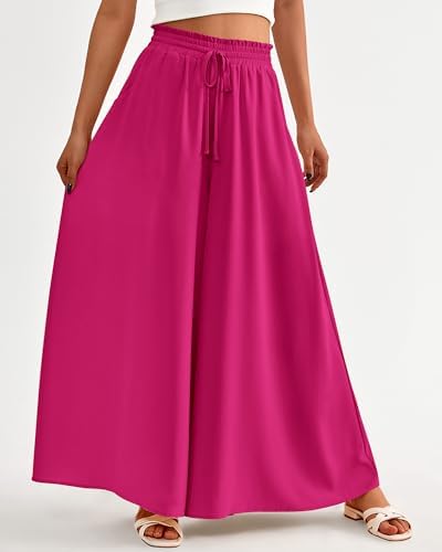 BTFBM Wide Leg Flowy Palazzo Pants for Women