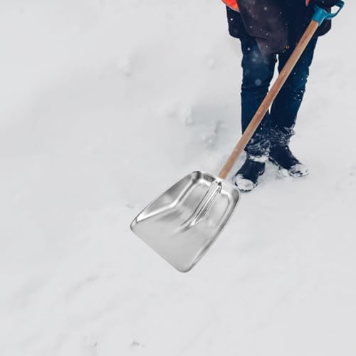 Stainless Steel Snow Shovel Head Replacement Heavy Duty Shovel Scoop for Snow Removal Driveway Grain and Feed Handling Outdoor Gardening Tool 15.74 X 12.59 X 3.93 in