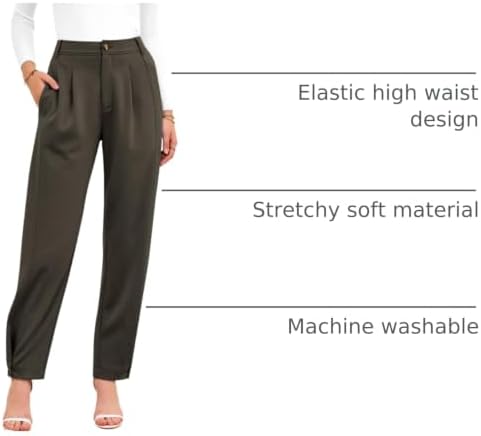 BTFBM Business Casual Outfits for Women Tapered Work Pants
