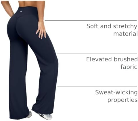 OQQ Yoga Pants Women Casual Soft Straight Leg Bottoms