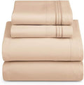 Hearth & Harbor Twin XL Size Sheets - 3 Piece Bed Sheet Set, Hotel Luxury Double Brushed Bed Sheets - Extra Soft Bedding Sheets & Pillowcases, Twin XL, Taupe