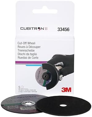 3M Cubitron II Cut-Off Wheel 33456, High Performance, Fast Cutting, Long Lasting, 3 in x .04 in x 3/8 in, Wheels/Carton