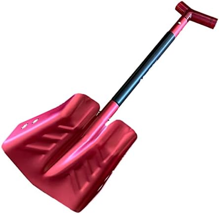 Emergency Snow Shovel with Saw - Converts from Dig to Chop/Hoe Mode - Portable for Snowmobiles, Skiing, Backcountry, Avalanche Rescue - Winter Survival Gear for Car, Camping - T6 Aluminum