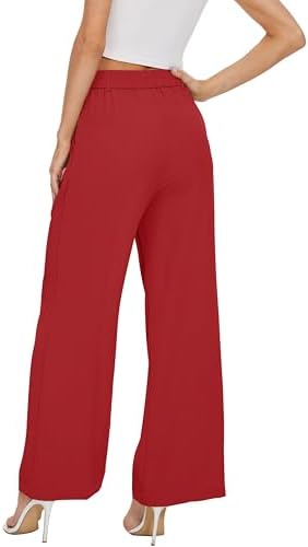 FUNYYZO Wide Leg Dress Pants for Women Work Slacks Business Casual Outfits
