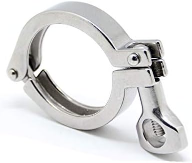 QiiMii 13MHHM Stainless Steel 304 Single Pin Heavy Duty Tri Clamp with Wing Nut for Ferrule TC 2"(2 Inch)