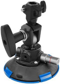 Kupo 6" Metal Pump Suction Cup, Heavy Duty Mount with 5/8" Swivel Baby Receiver for Cameras, Lights, and Accessories on Smooth Surfaces for Production Rigging (KG119811)