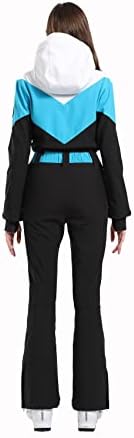 GSOU SNOW Womens Ski Suit One Piece Jumpsuit Snow Jacket Waterproof