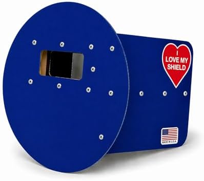 Blue Pancake Welding Hood Right Handed, 2" x 4-1/4" Lens Welding Shield, ANSI Z87.1, Lightweight Low Profile