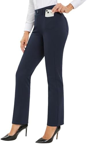 Stelle Women’s 30 Inch Straight Leg Work Pants Stretch Business Casual