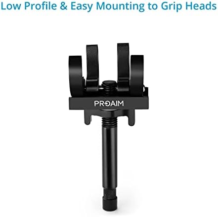 PROAIM Tube Clamp with 5/8" Baby Pin for Tubular Lighting Fixtures. Clamps 38mm Tube Light.