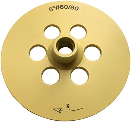 5" Grinding Wheels for Concrete, Granite, and Marble, #60/80 Grit