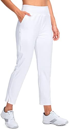 YYV Women's Golf Pants High Waist Stretch Ankle Pants with Pockets