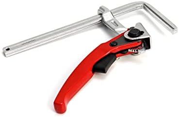 QWORK Ratcheting Table Clamp, 4 Pack Quick Release Bar Clamp with 6-5/16" Capacity and 2-5/16" Throat Depth for Sanding, Cutting