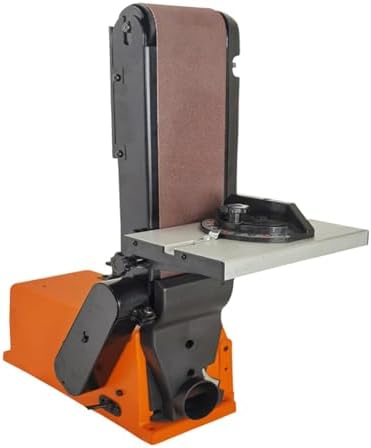 Belt Sander, Grinding Wheel Sand Belt Machine Variable Speed Combination Bench Sander Disk with Cast Iron Base