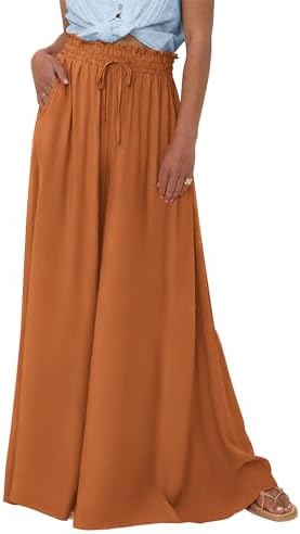 BTFBM Wide Leg Flowy Palazzo Pants for Women