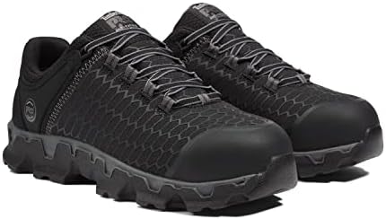 Timberland PRO Men's Powertrain Sport Alloy Safety Toe Industrial Athletic Work Shoe, Black/Grey-2024 New, 14