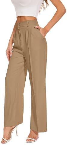 FUNYYZO Wide Leg Dress Pants for Women Work Slacks Business Casual Outfits