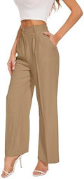 FUNYYZO Wide Leg Dress Pants for Women Work Slacks Business Casual Outfits