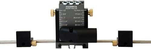 Massca Pro M2 Pocket Hole Jig, Aluminum Woodworking Tools for Wood Joinery