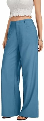 FUNYYZO Wide Leg Dress Pants for Women Work Slacks Business Casual Outfits