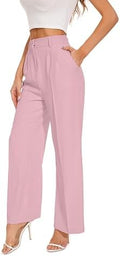 FUNYYZO Wide Leg Dress Pants for Women Work Slacks Business Casual Outfits