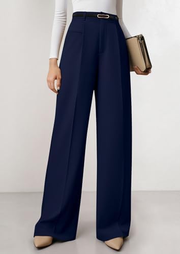 PRETTYGARDEN Women's Tailored Wide Leg Work Dress Pants