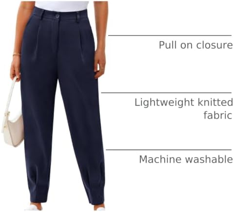 CFLONGE Womens Ankle Work Pants Trousers Casual Slacks