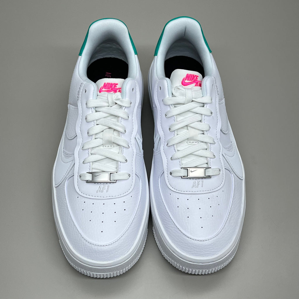 NIKE Air Force 1 PLT.AF.ORM Tapered Toe Sz Women's 7.5 White/Pink/Blue FN7180-100