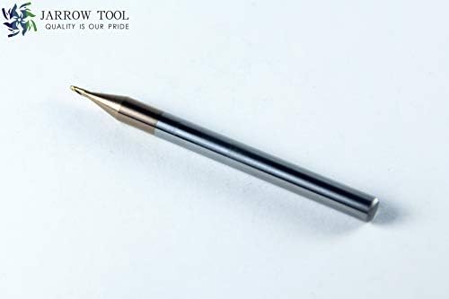 Carbide Ball Nose End Mill for CNC Machine Milling Tools, for Alloy Steels/Hardened Metals - 2 Flute - 55HRC TiAlN Coated (5Pcs, 1/32)
