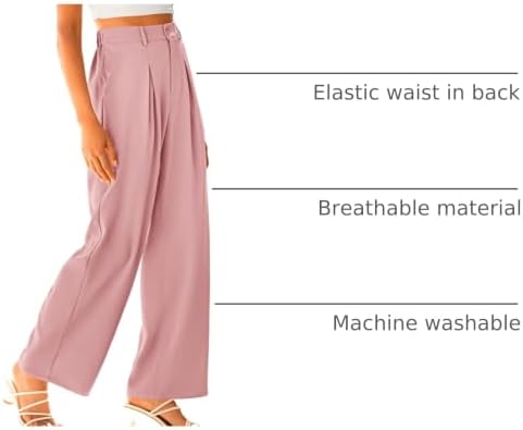 BTFBM Fall High Waisted Business Casual Palazzo Pants for Women Dressy 2026