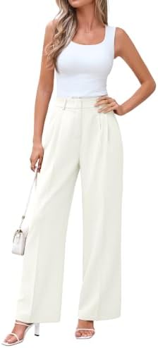 KICZOY Women Casual Wide Leg Dress Pants High Waist Lightweight Flowy Pants