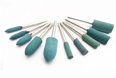 100pcs Abrasive Rubber Mounted Points 3mm Shank， Grinding Polishing Buffing Wheel Burr Electric Grinder， Compatibie for Dremel Rotary Tools(5mm(Cylinder))