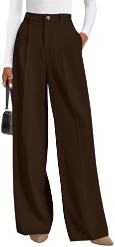 PRETTYGARDEN Women's Tailored Wide Leg Work Dress Pants