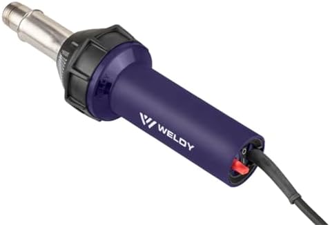 Weldy 1600W Hot Blast Torch Overlap Air Welding Gun Welder Pistol Tool Hot Air Gun(120 Voltage and flat nozzle)