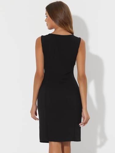 Allegra K Womens Work Sheath Dress Sleeveless Business Pencil Dresss