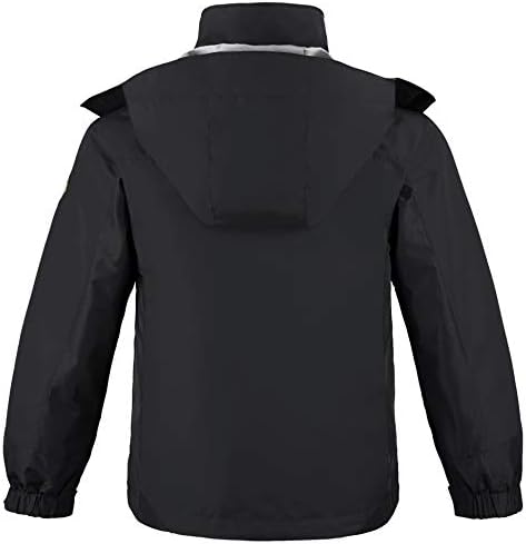 wantdo Boys' 3-in-1 Ski Jacket Fleece-Lined Winter Coat Hooded Raincoat