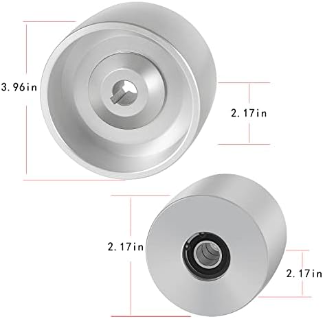 2" x 72" Belt Grinder Wheel Set Complete Wheel Kit Aluminum Wheel Crowned for Knife Grinder 4" Drive 5/8" Bore 3" Track 2" Idler (4" 5/8-3" - 2")