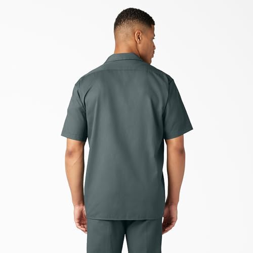 Dickies Men’s Short Sleeve Work Shirt – Durable Twill Button Down Shirts for Men, Lightweight Uniform for Daily Wear