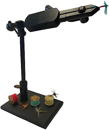Black Crown Lever Action Fly Tying Vise with Base