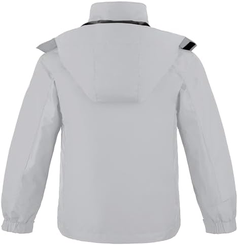 wantdo Boys' 3-in-1 Ski Jacket Fleece-Lined Winter Coat Hooded Raincoat