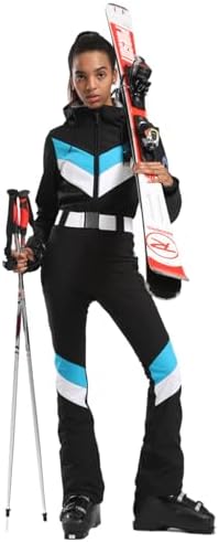 GSOU SNOW Womens Ski Suit One Piece Jumpsuit Snow Jacket Waterproof