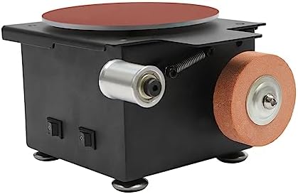 Mini Belt Disc Sander 6-Inch Sanding Disc & 1.2 x 15-Inch Sanding Belts for Wood Metal Stone Grinding, Small Spindle Sander Machine for Curve Grinding (One Sander w/Chuck & Flexible Shaft)