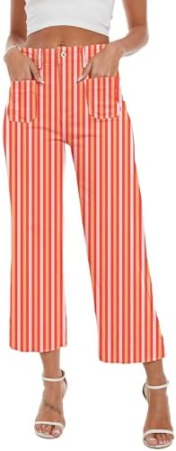 Wide Leg Jeans for Women Trendy High Waisted Flare Jeans Cropped Pants Stretchy Baggy