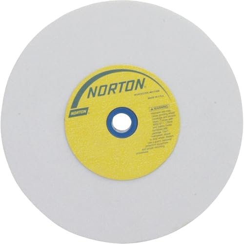 Norton Grinding Wheel, Premium Bench and Pedestal Aluminum Oxide Bench Grinder Wheel, Medium Grit 6 Inch Grinding Wheel, Pack of 1