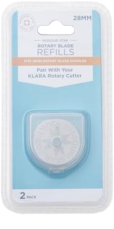 Missouri Star Universal Rotary Cutter Blades 28mm, 2 Pack | Super Sharp Replacement Blades, Fits All Rotary Cutter Handles | Fabric Trimmer Refill for Quilting and Sewing Projects